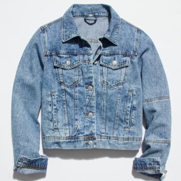 FREE PEOPLE Rumors Denim Jacket Light Indigo Jean Size S - Picture 4 of 9